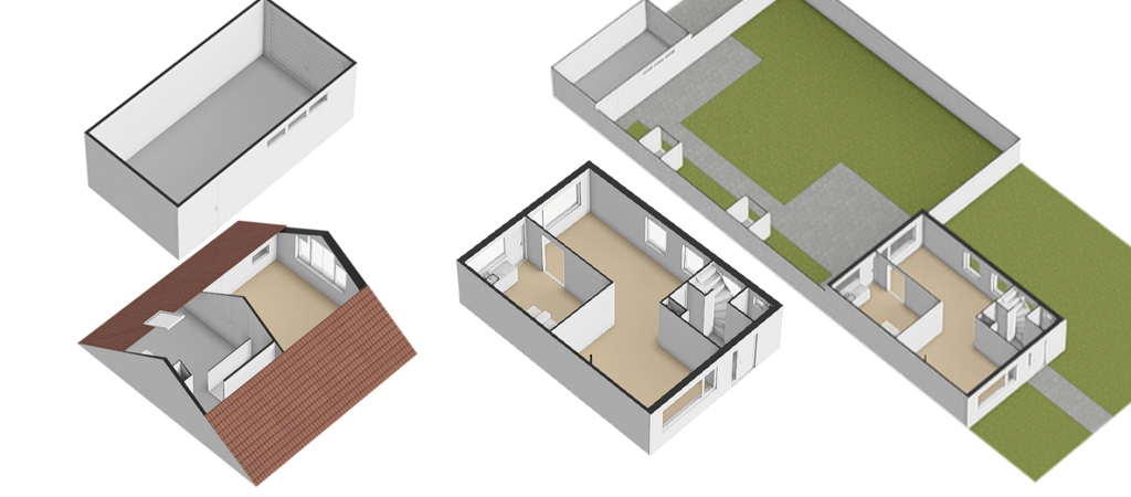 Detail 2D3D Plattegrond van een Huis