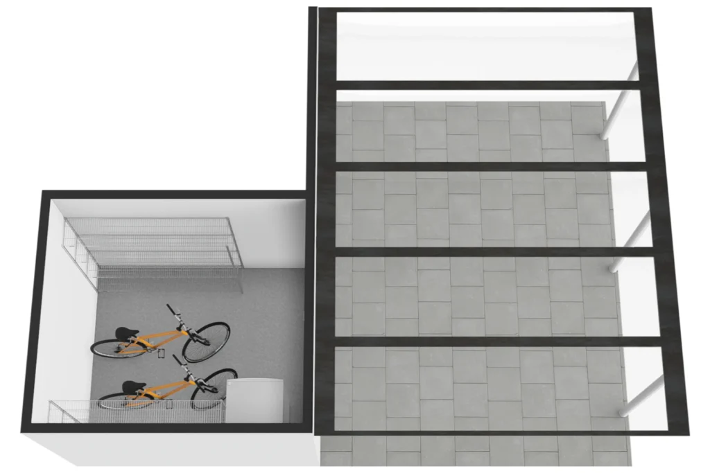 Berging 3D Floor Plan Top View