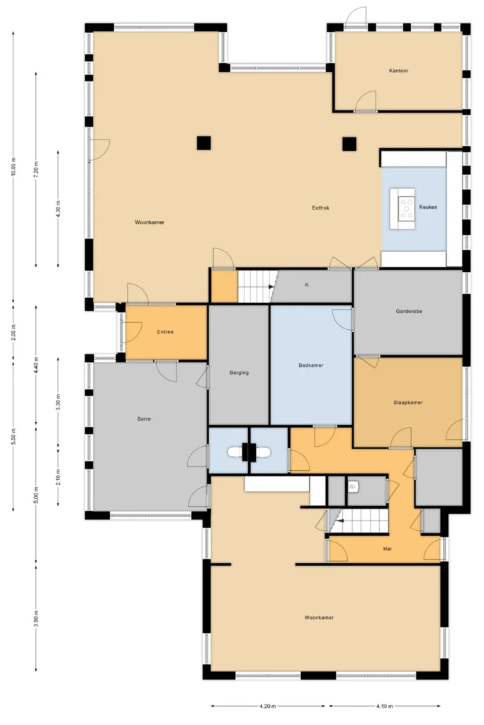 A detailed real estate floor plan