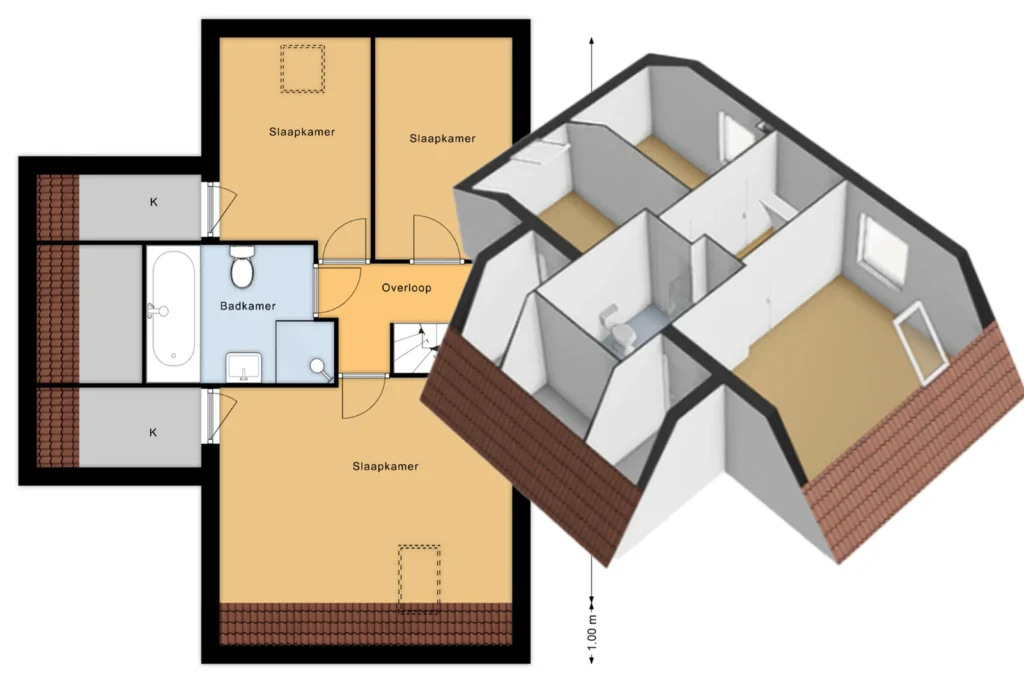 Online real estate listing with floor plan