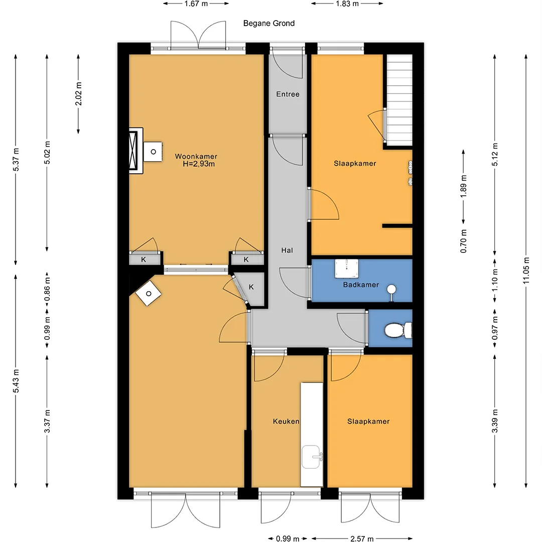 2D and 3D floor plans created for real estate funda, displaying precise layouts and property dimensions to aid investment decisions.