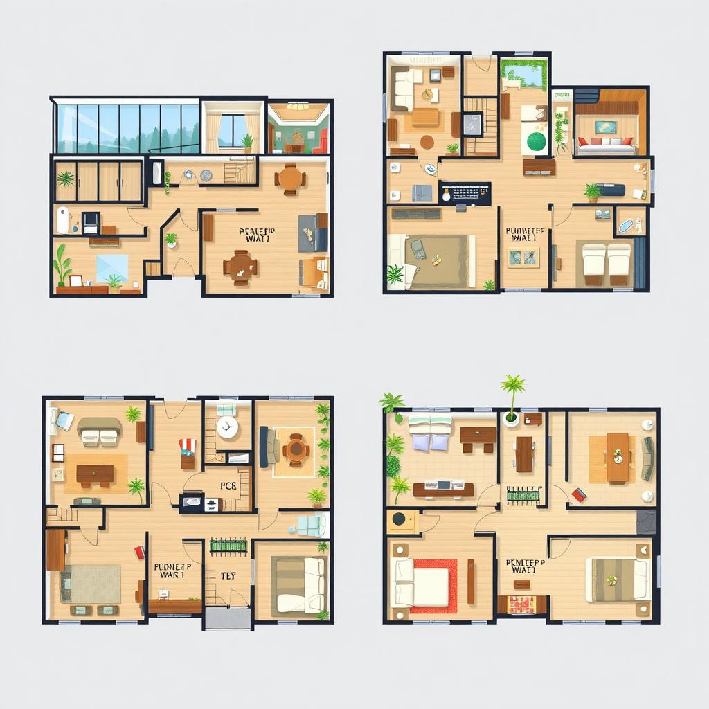 Versatile real estate floor plans