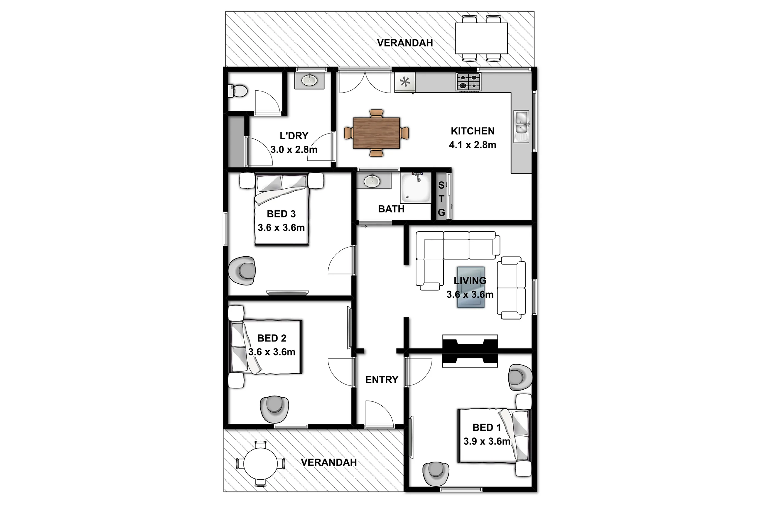 Black and white furniture floor plan showing detailed layout of rooms, walls, and structural elements for clear spatial arrangement.