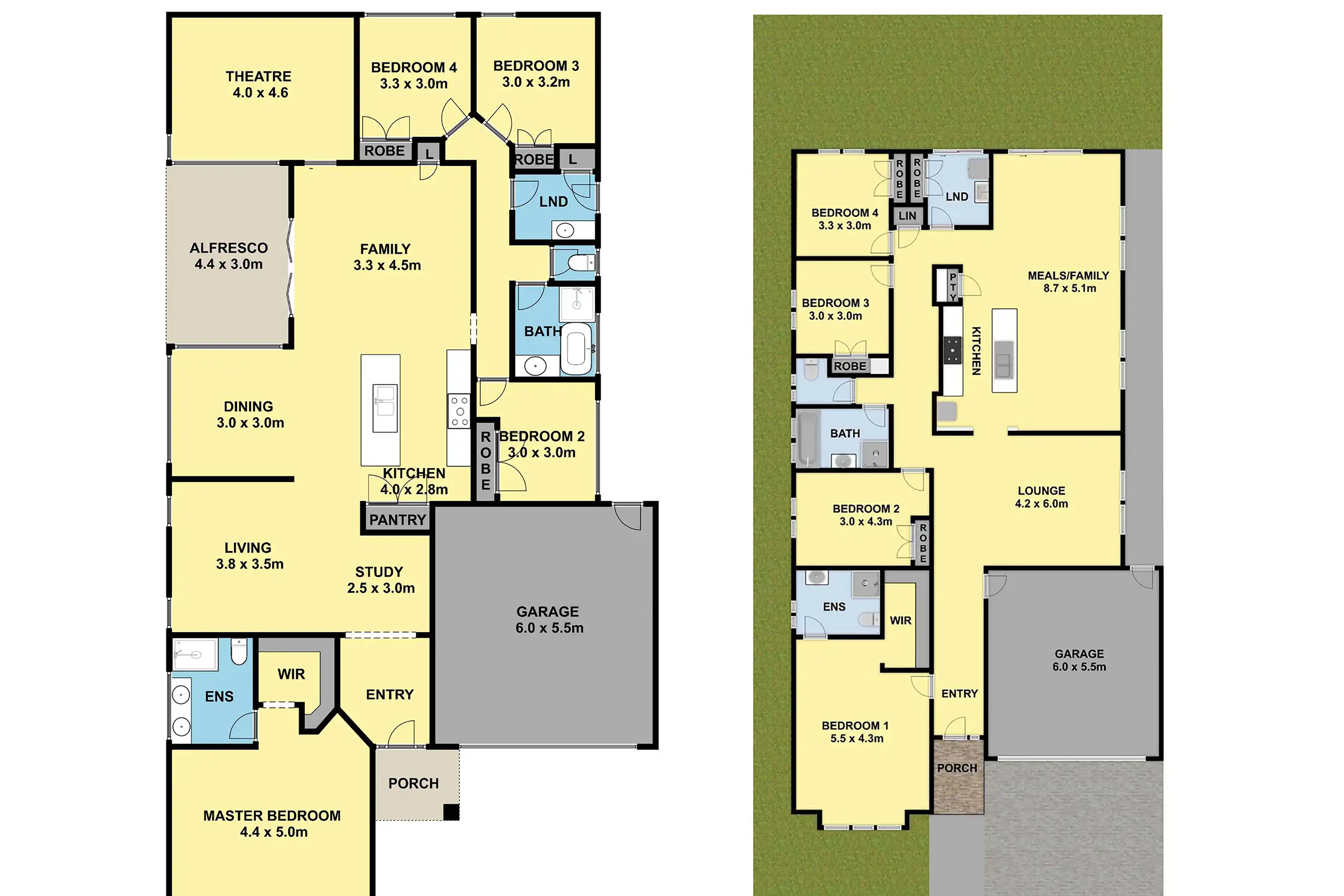 color floor plan showing detailed layout of rooms, walls, and structural elements for clear spatial arrangement.