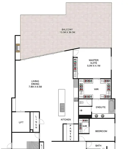 Detailed floor plan redesign based on client-provided architectural layout