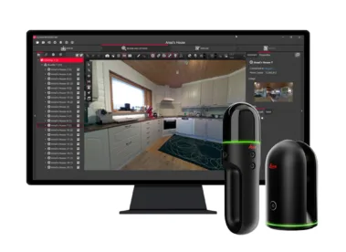 Leica Device Showcasing A Scanned Document On Its Screen, Ready To Create A Precise Real Estate Floor Plan.